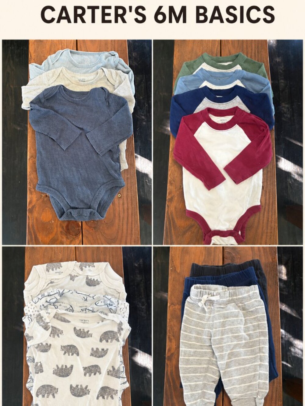 Carter’s 6M Everyday Basics Mega Bundle — 14 pieces
